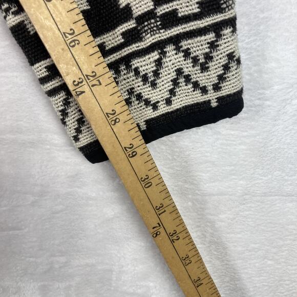 VTG 90s New Identity Sweater Jacket Womens M Black White Geometric Western Aztec - Picture 7 of 7